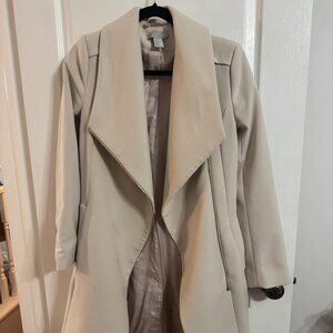 H&M Draped Beige Coat – Chic Olivia Pope Style